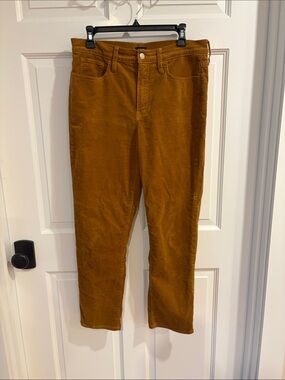 Corduroy Pants in Mustard Brown